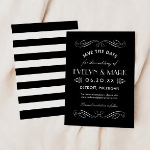  zwart-wit deco-huwelijk save the date