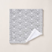 Zwart-wit decodepatroon bad handdoek (Wasdoekje)