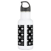 Zwart-wit decor waterfles (Achterkant)