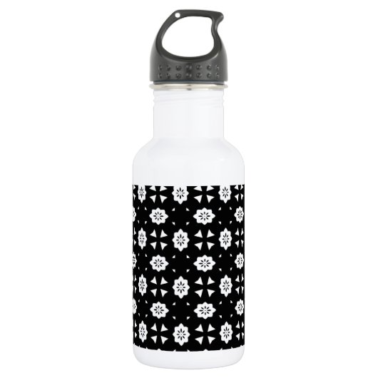 Zwart-wit decor waterfles (Voorkant)