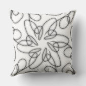 Zwart-wit decoratief Sierkussen (Achterkant)
