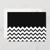 Zwart-wit. Deel Zig Zag, Part Plain Black. Briefkaart (Voorkant / Achterkant)
