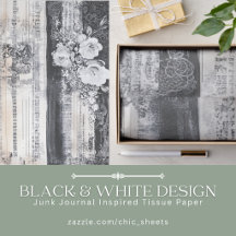 Zwart & Wit Design Junk Journal Geïnspireerd