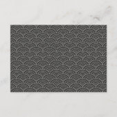 Zwart-wit Details Behuizing Kaart met QR-code (Achterkant)
