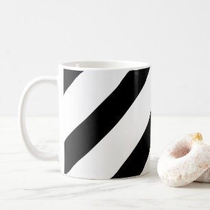 Zwart & Wit Diagonaal Koffiemok