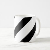 Zwart & Wit Diagonaal Koffiemok (Voorkant rechts)
