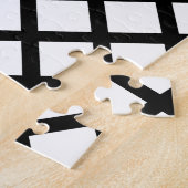 Zwart-wit diamantdeklaag legpuzzel (Zijkant)