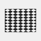 Zwart-wit diamanten ontwerp fleece deken (Voorkant (Horizontaal))