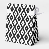 Zwart-wit diamantpatroon bedankdoosjes (Achterkant)