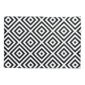 Zwart Wit Diamantpatroon Kussensloop (Achterkant-Links)