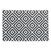 Zwart Wit Diamantpatroon Kussensloop (Achterkant-Rechts)