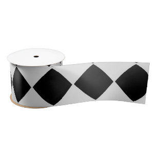 Zwart-wit diamantpatroon lint