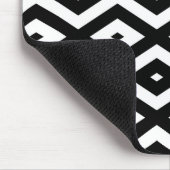 Zwart-wit diamantpatroon muismat (Hoek)