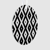 Zwart-wit diamantpatroon ornament (voorkant)