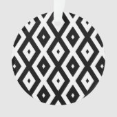 Zwart-wit diamantpatroon ornament (voorkant)