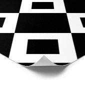 Zwart-wit diamantpatroon poster (Hoek)