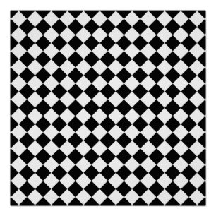 Zwart-wit diamantpatroon van Shirley Taylor Perfect Poster