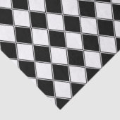Zwart-wit Diamond Argyle Patroon Tissuepapier (Detail)