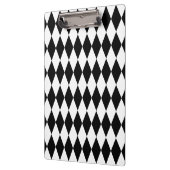 Zwart-wit Diamond Harlequin Pattern Klembord (Links)