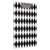 Zwart-wit Diamond Harlequin Pattern Klembord (Rechts)
