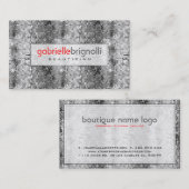 Zwart-wit Disco Ball Glitter Visitekaartje (Voorkant / Achterkant)