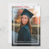 Zwart-wit donuts en graden foto Afstuderen Kaart (Achterkant)