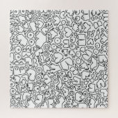 zwart-wit doodle legpuzzel (Horizontaal)
