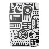 Zwart-wit doodles 2 van 4 badmat (Voorkant Verticaal)