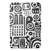 Zwart-wit doodles 3 van 4 badmat (Voorkant Verticaal)