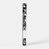 zwart-wit doodles iPhone 15 hoesje (Rechterkant)