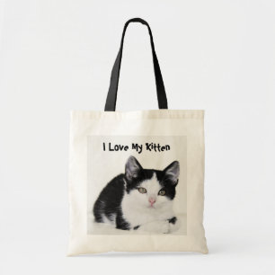 Zwart-wit, doordacht, keukentas tote bag