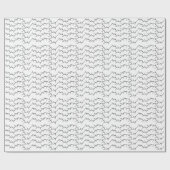 Zwart-wit doornpatroon cadeaupapier (Vlak)