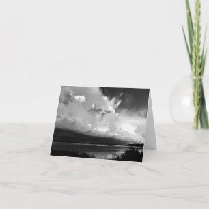 Zwart-wit Dramatische Onweer Foto Notitiekaartje
