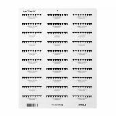 Zwart-wit Driehoek Patroon Modern Adres Etiket (Full Sheet)