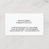 Zwart-wit Drummer Professioneel Visitekaartje (Achterkant)