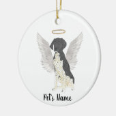 Zwart & Wit Duitse Staande Hond Sympathie Keramisch Ornament (Links)