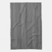 Zwart-wit dun gestreept theedoek (Verticaal)