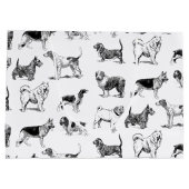 Zwart-wit  duogpatroon groot cadeauzakje (Achterkant)