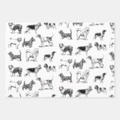 Zwart-wit duogpatroon inpakpapier vel (Voorkant 2)