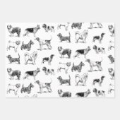 Zwart-wit duogpatroon inpakpapier vel (Voorkant)