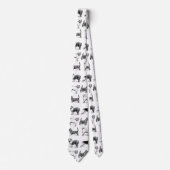 Zwart-wit  duogpatroon stropdas (Voorkant)