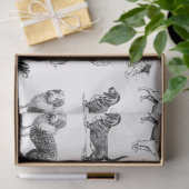 Zwart-wit  duogpatroon tissuepapier (Geschenk)