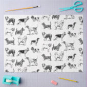 Zwart-wit  duogpatroon tissuepapier (Craft)