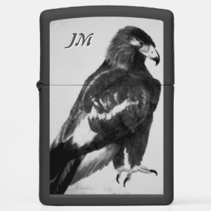 Zwart-wit Eagle Zippo aansteker