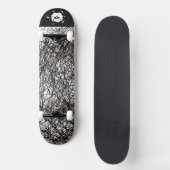 Zwart Wit Edgy Lines Skateboard (Voorkant)