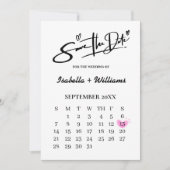 Zwart-wit Eenvoudig Elegant Modern QR Wedding Kaart (Voorkant)