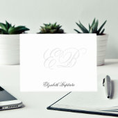 Zwart-wit Eenvoudig Elegant Monogram Post-it® Notes