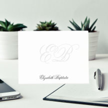 Zwart-wit Eenvoudig Elegant Monogram