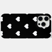 Zwart-wit, eenvoudig hartverwarmingspatroon Case-Mate iPhone case (Achterkant (horizontaal))