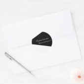 Zwart & Wit Eenvoudig Minimalistisch Klassiek Chic Ronde Sticker (Envelop)